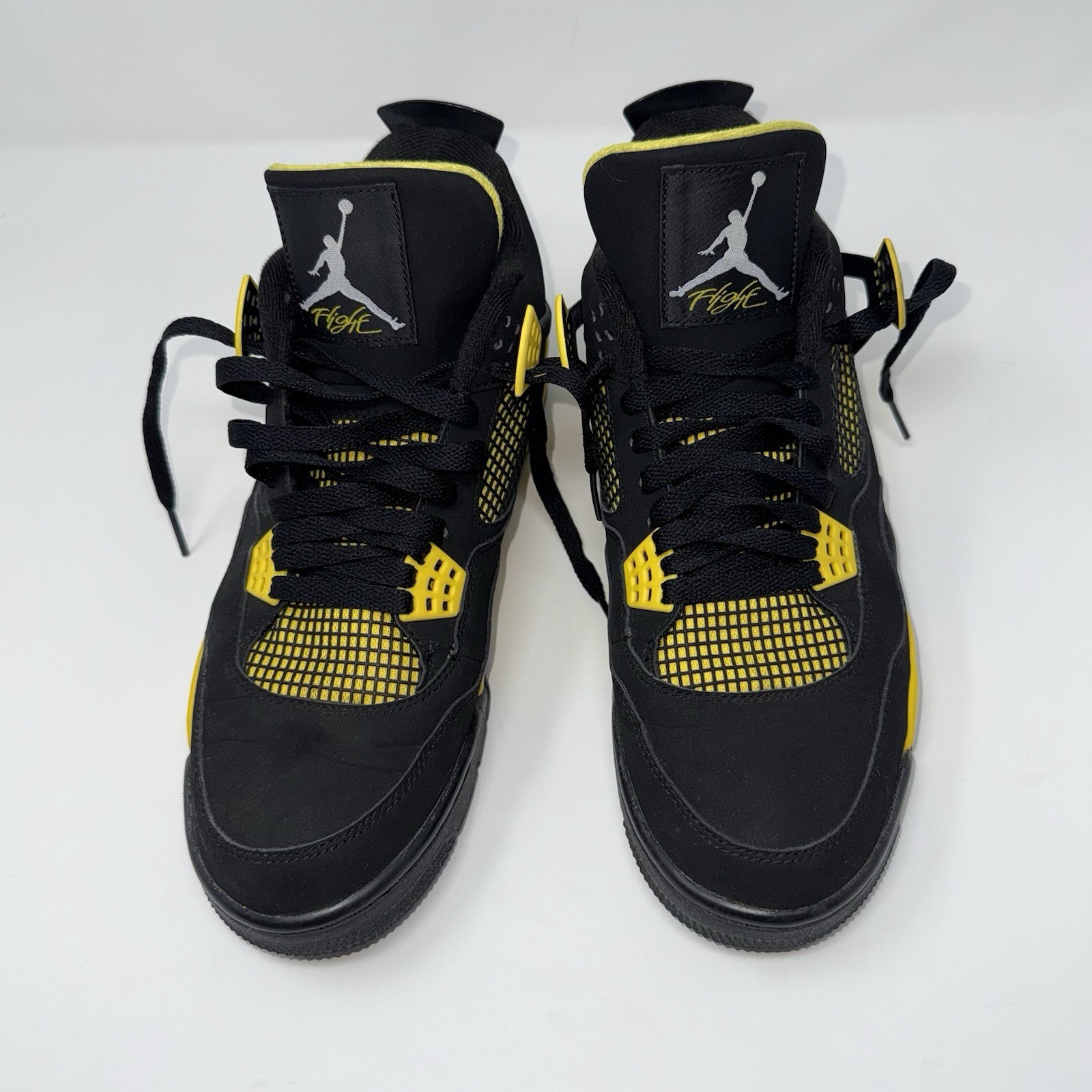 Nike Air Jordan 4 Retro Thunder Men’s Size 10.5 Black Yellow