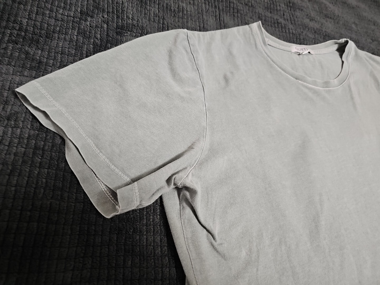 Gustin Jeans Pale Sage Worn Lightweight Lounge Athleisure Tshirt SZ Large