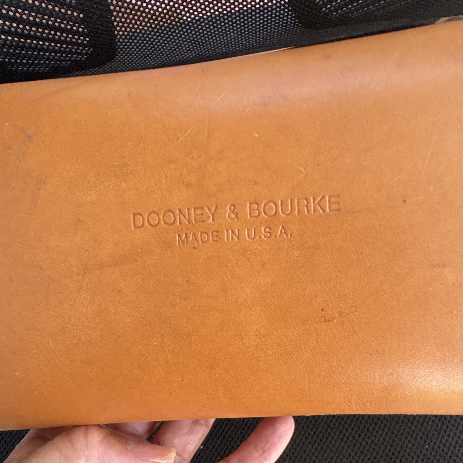 Dooney & Bourke Tan Brown Monogram Zip Satchel Top Handle, Medium, Strap