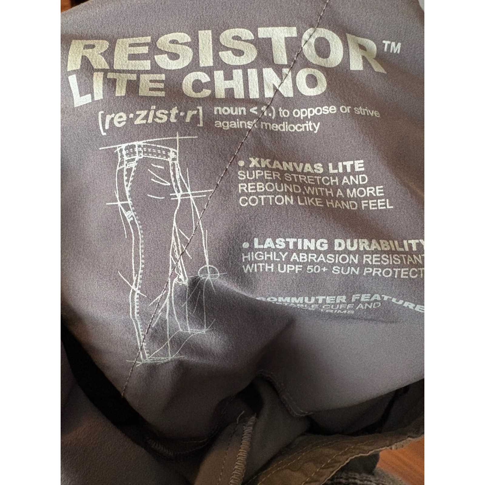 Kuhl Resistor Lite Chino Pants Mens 36×34 Grey Xkanvas Stretch Hiking Commuter