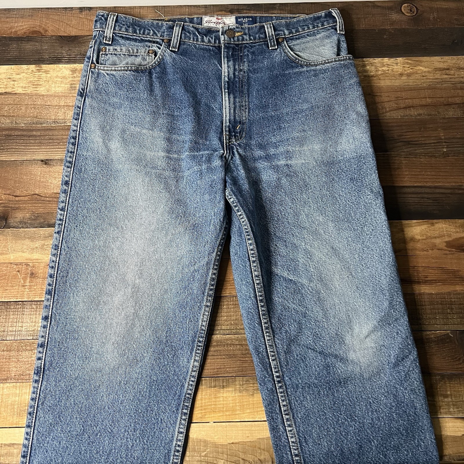 Vintage Levis 540 Relaxed Fit Light Wash Jeans Made in USA Blue 36×32