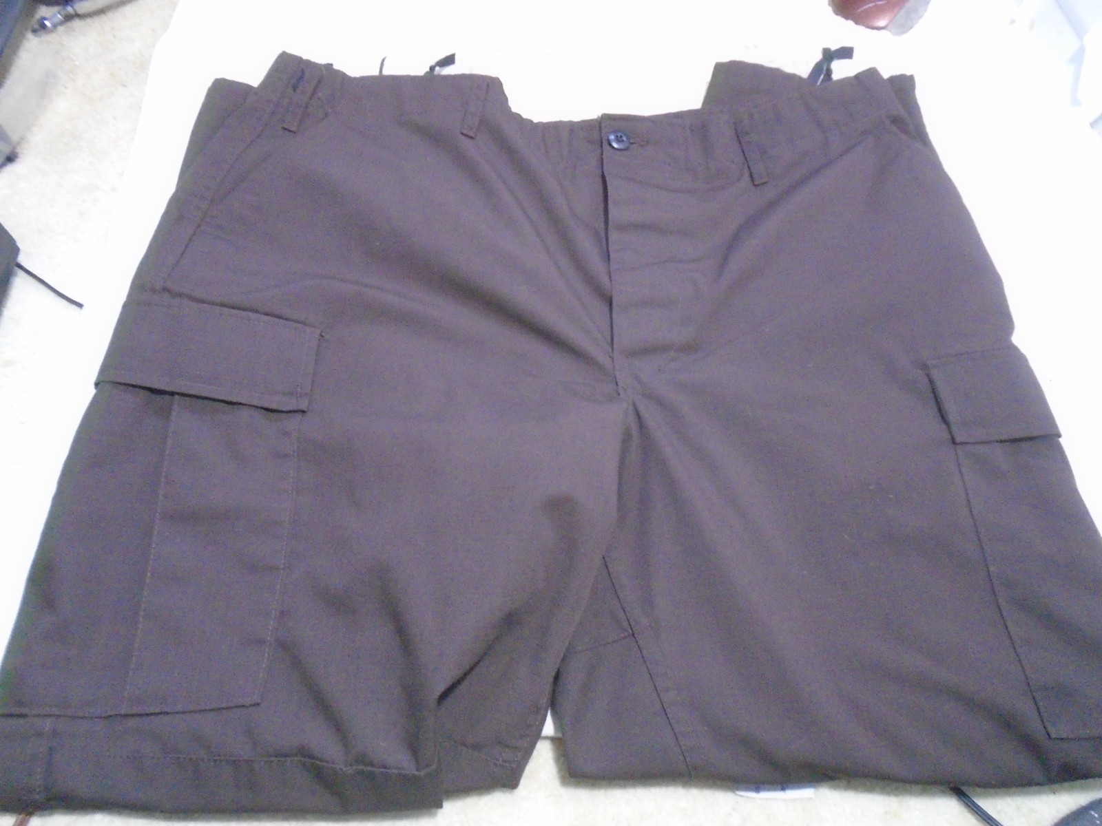 MENS TRU-SPEC XL-Reg Adjustable Dark Brown Cargo Pants Waist 39″ up Inseam 29.5
