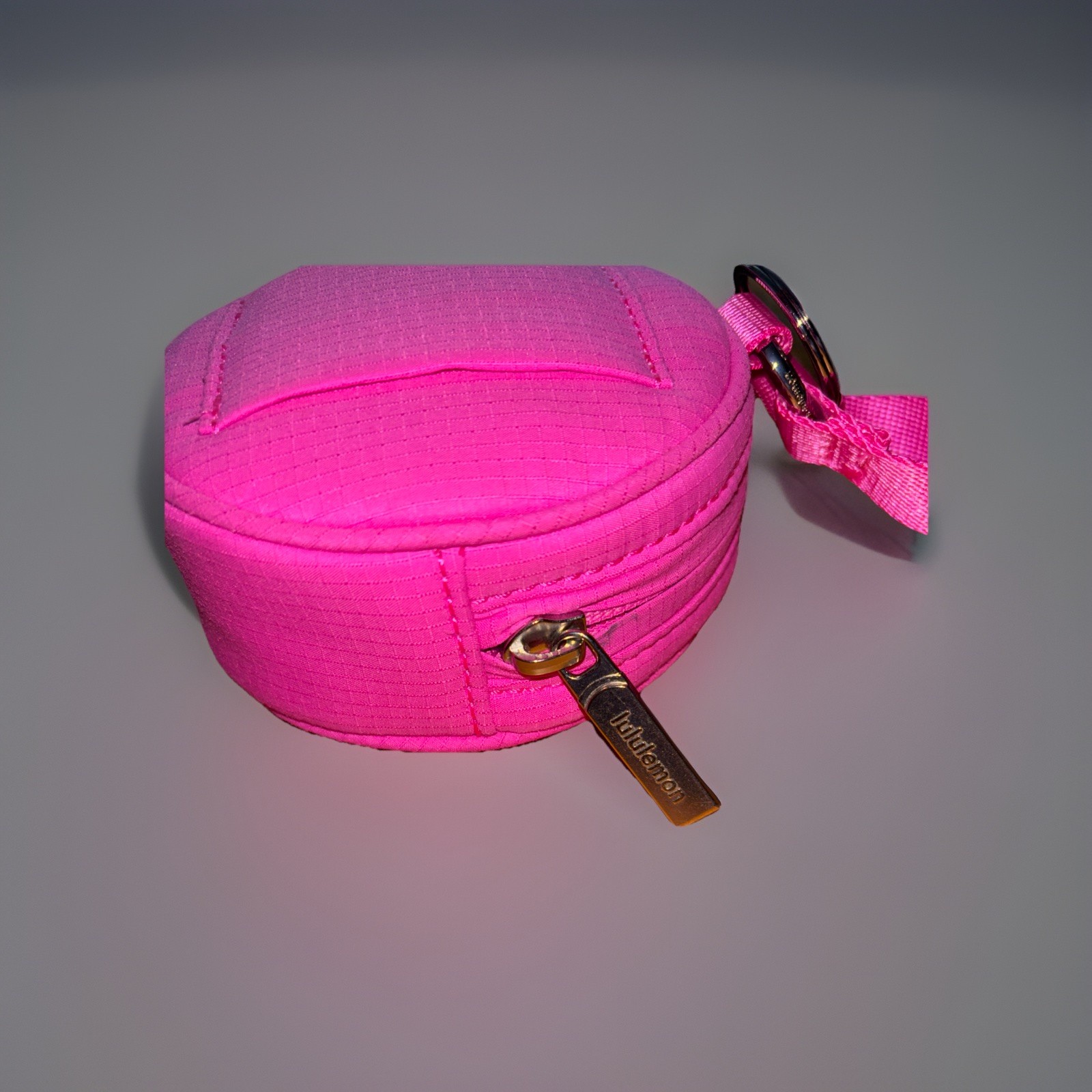 Lululemon Hot Pink Coin Pouch with Key Ring And Para Cord Clip