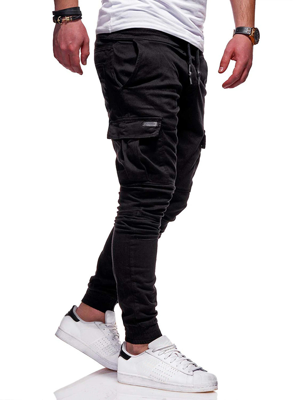 Men’s Casual Joggers Pants Sweatpants Cargo Combat Loose Sport Workout Trousers