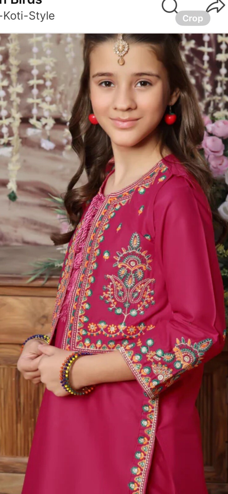 Pakistani Girls Kids Kameez Shalwar With Koti Vest 3 Pc Size 32 8/9 Years Dewali
