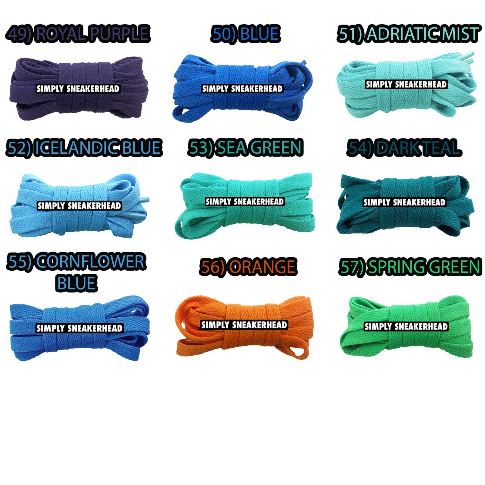 JORDAN 1 2 3 4 5 6 7 8 FLAT REPLACEMENT SHOELACES COLORS LACES BUY 2 GET 1 FREE