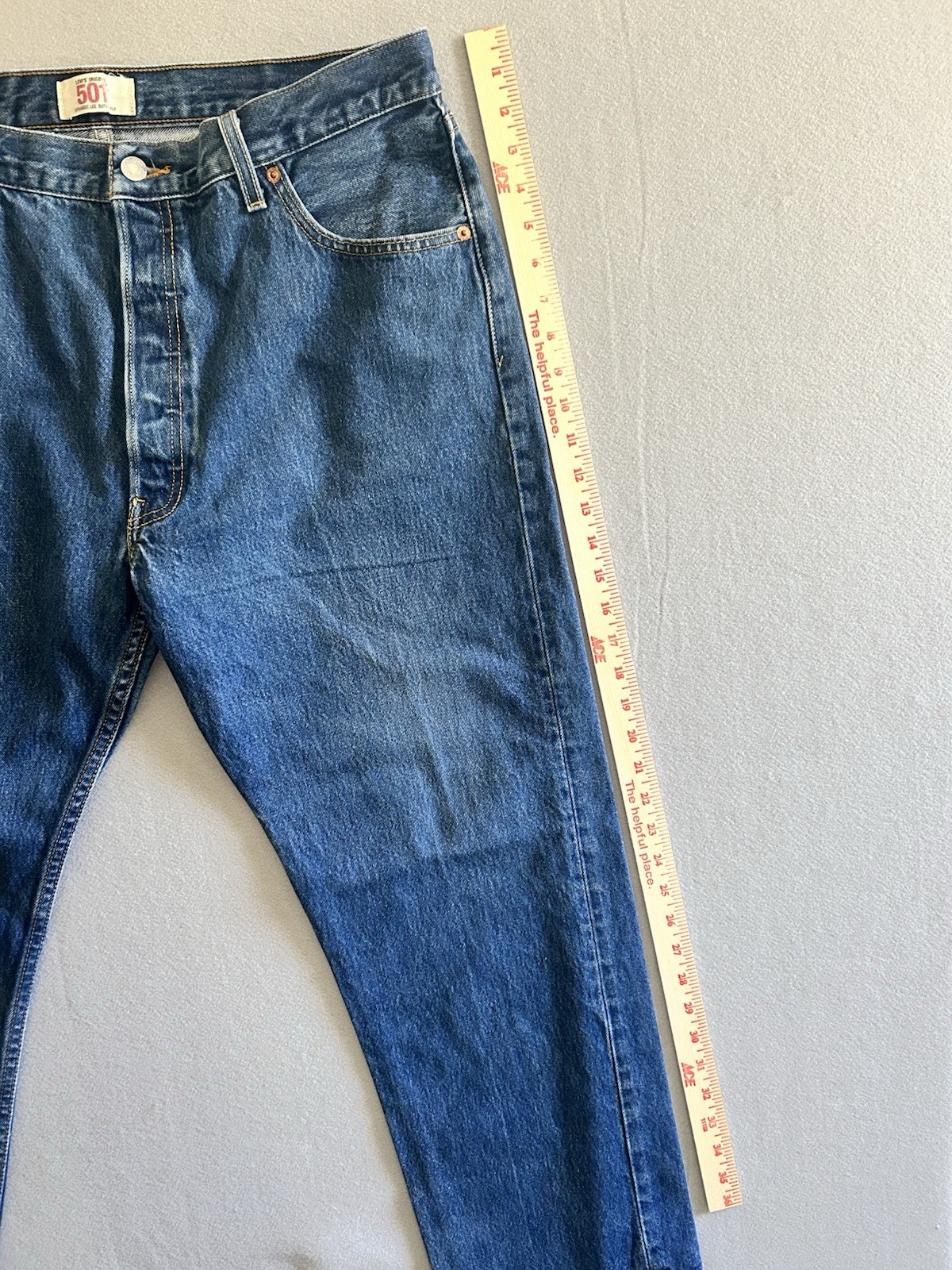 Levi’s 501 Original Fit Button Fly Jeans Men’s 38×30 Blue Straight Leg Cotton Me