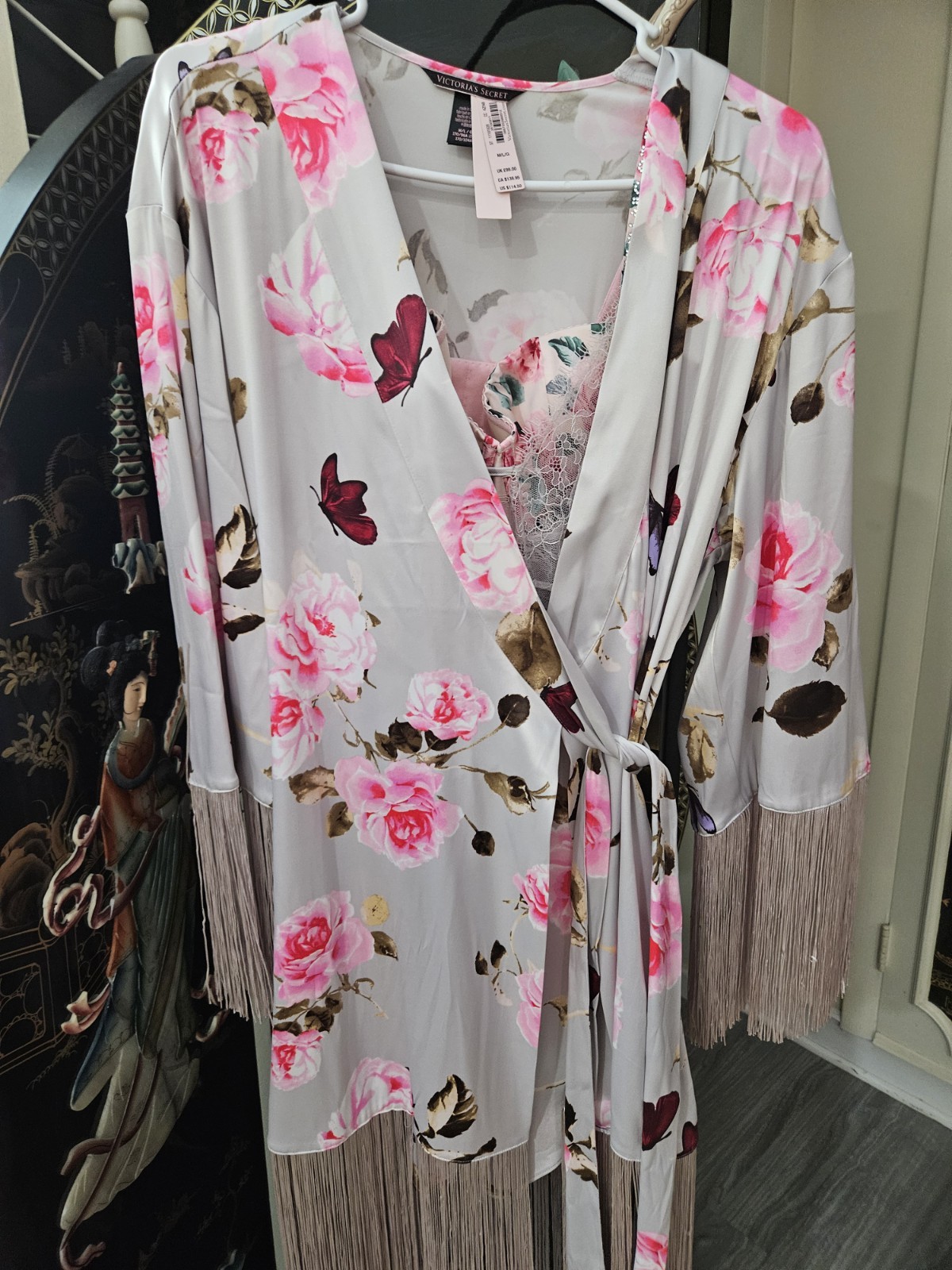 Victorias Secret Robe Chamisole Set With Fringe