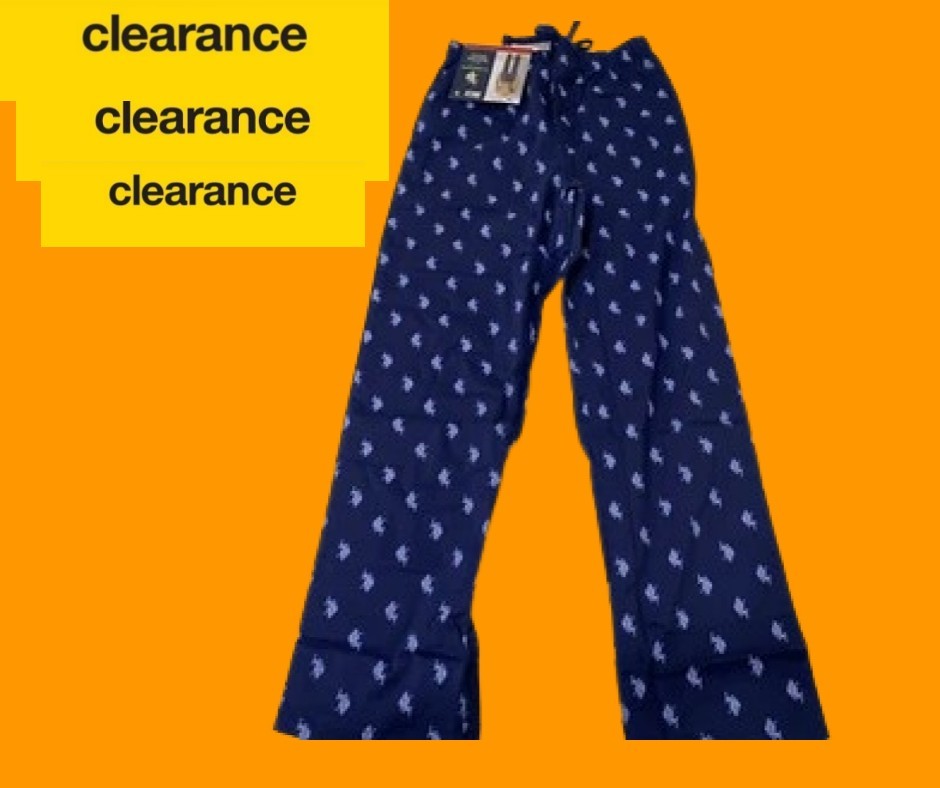 U.S. Polo Assn. SIZE M 32-34 Men Two Pockets Machine Washable Pajamas, Blue NEW