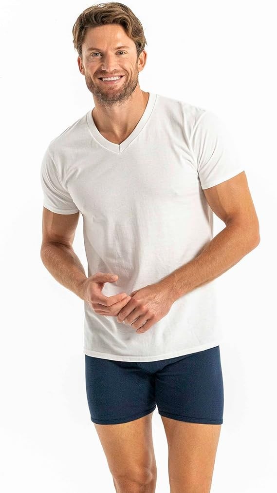 6 Pack Gildan Men’s Crew T-shirts, Multipack, Style G1100, White