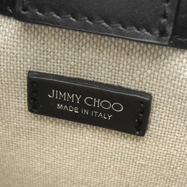 JIMMY CHOO MINI N / S TOTE 2WAY Bag Shoulder Bag Leather Black Unisex #HDB608