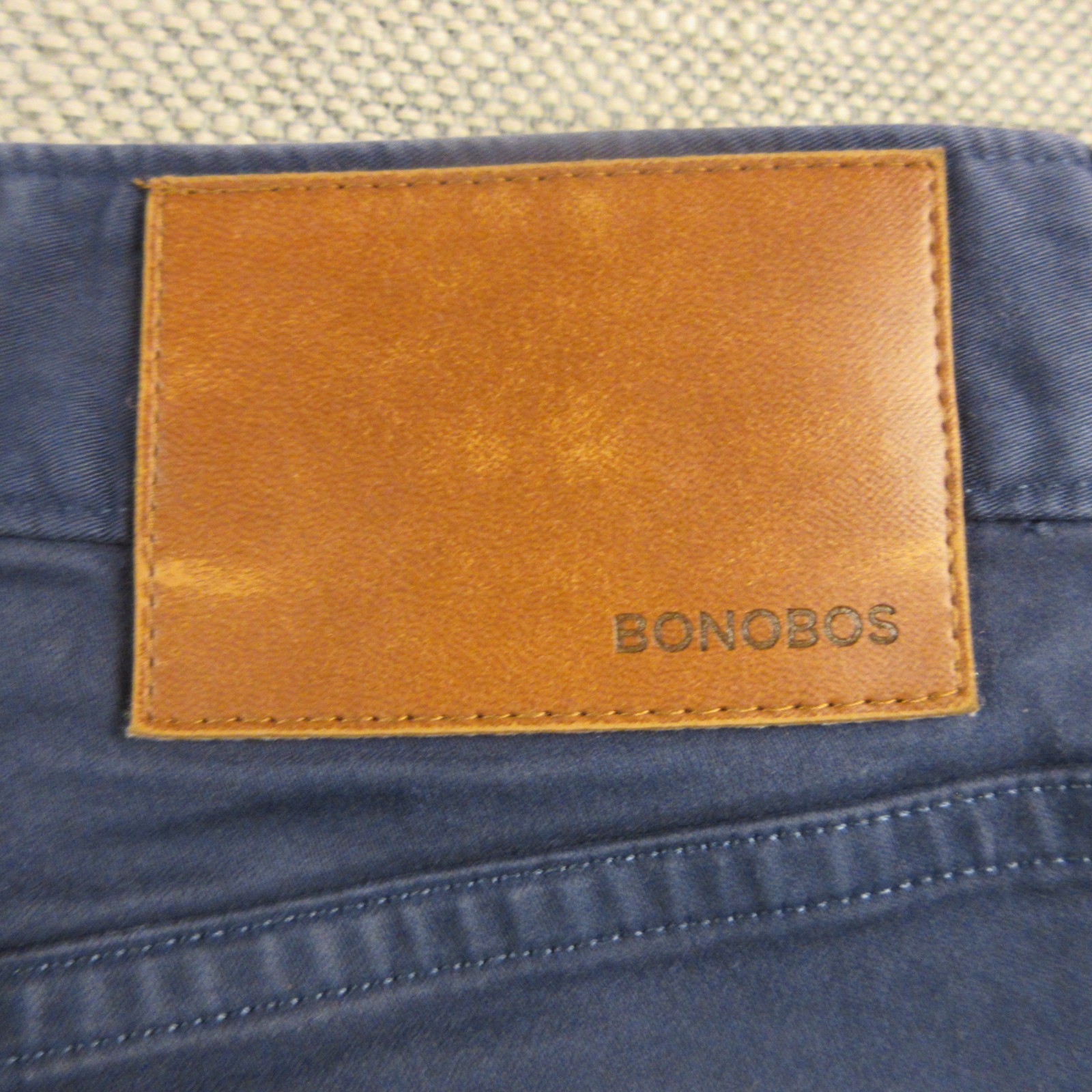 Bonobos Navy Chamois 97 Cotton 3 Elastane jeans 36×34 Soft Casual Athletic Fit