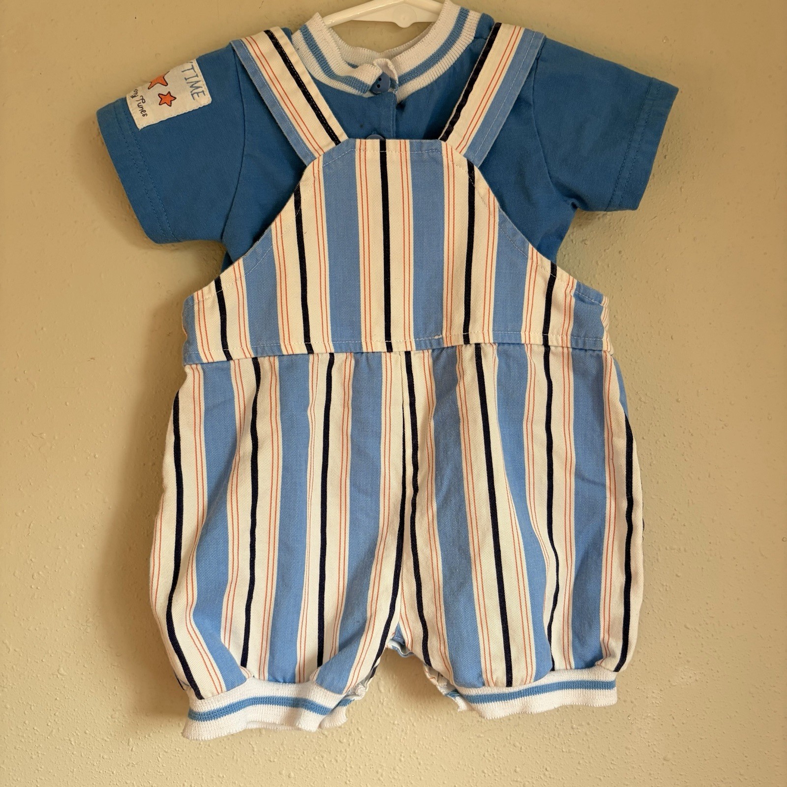 Vintage 90s Warner Bros Looney Tunes Baby Overalls 12 Mo Tweety Bird Sylvester