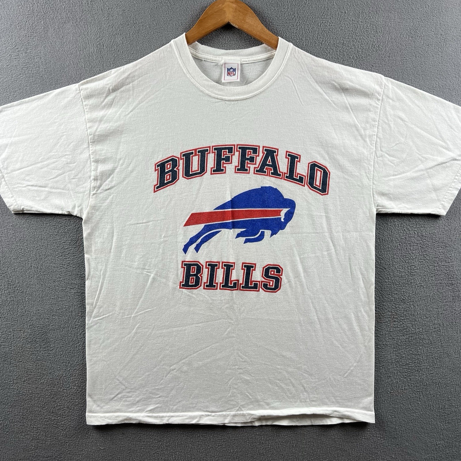Vintage Buffalo Bills Shirt Mens XL White 90s Y2K NFL Football Arched Logo