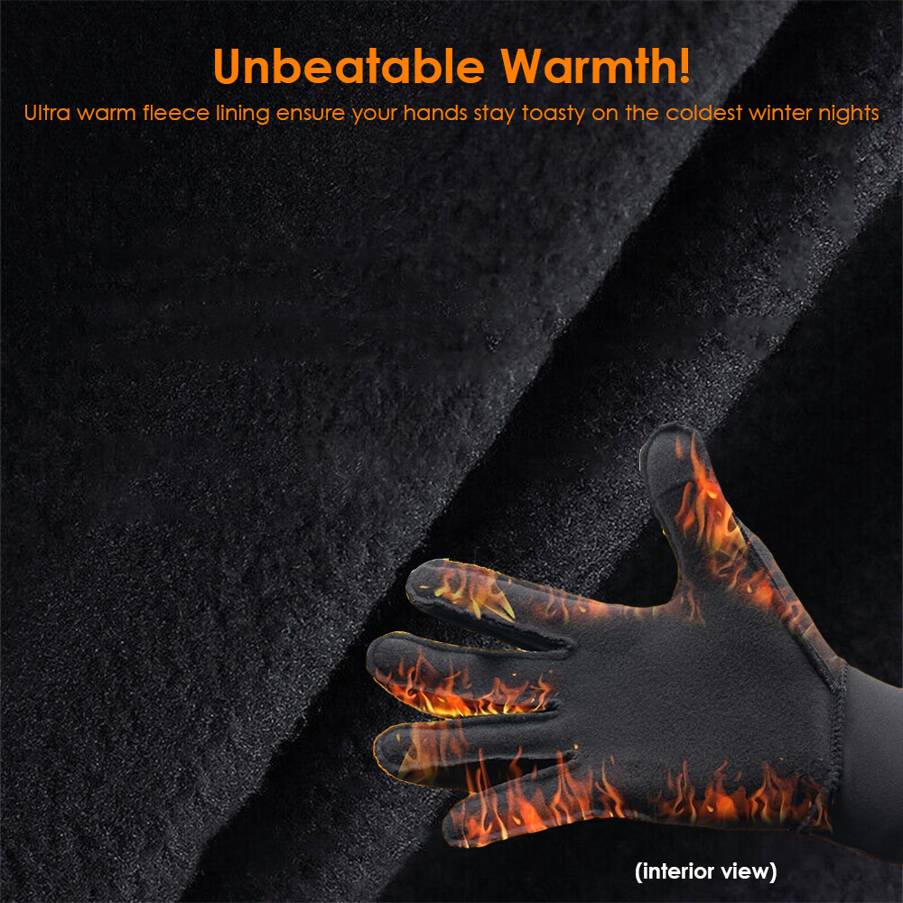 Winter Touch Screen Gloves Windproof Waterproof Men Women Cycling Full Finger