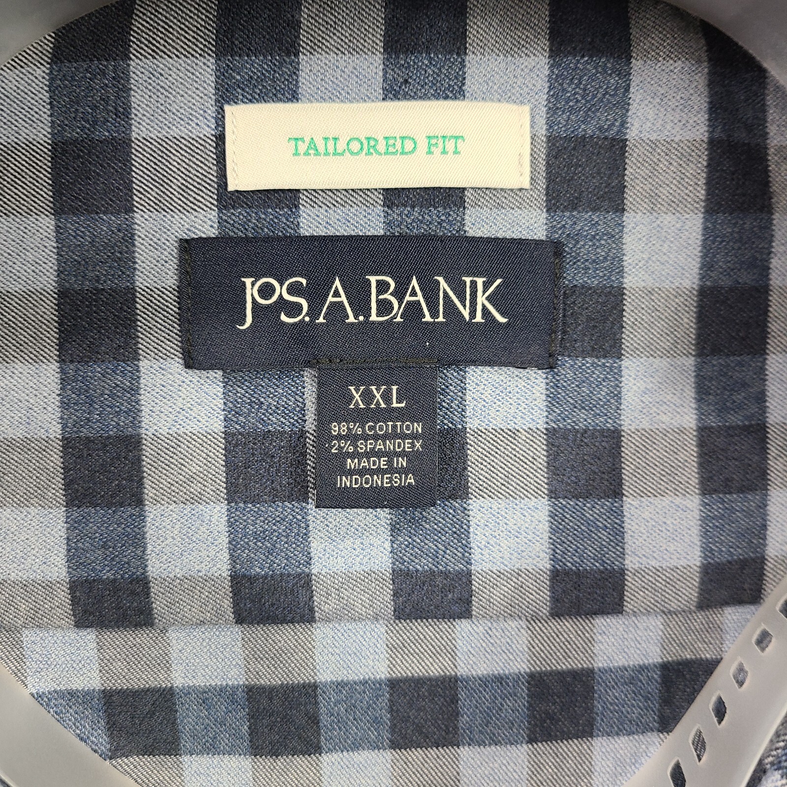Jos A Bank Long Sleeve Button Down 2XL XXL Blue Shirt Tailored Fit NEW NWT #K57