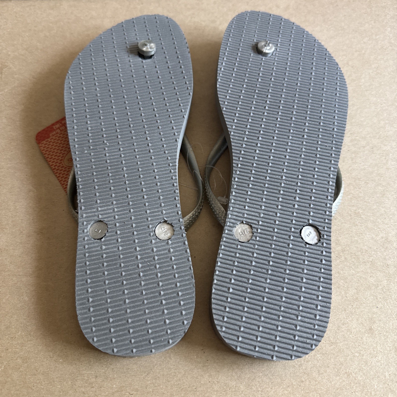 Havaianas Slim Grey Silver Flip Flops EU 41/42 – New