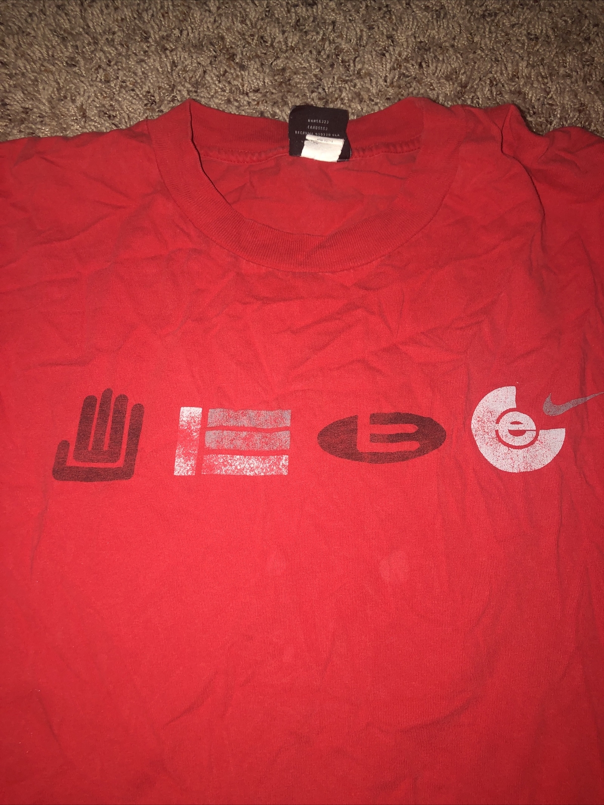 Nike Men’s T-Shirt Red With Graphic Designs