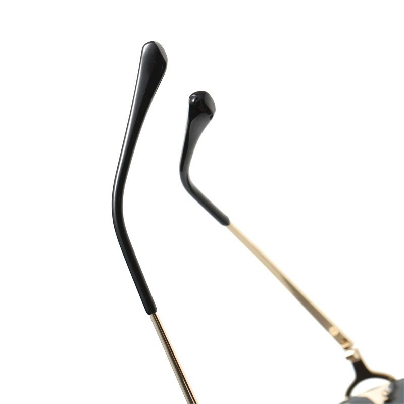 USA- Big C Diamond Cut Fade Frameless Lens Gold Frame in Box