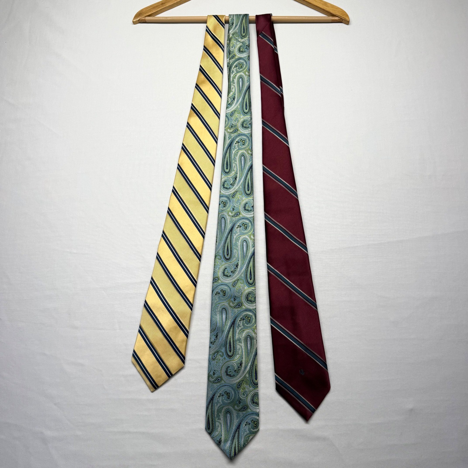 Designer Silk Tie Lot Dior Monsieur Joseph Michael Tommy Hilfiger Italy 3pc