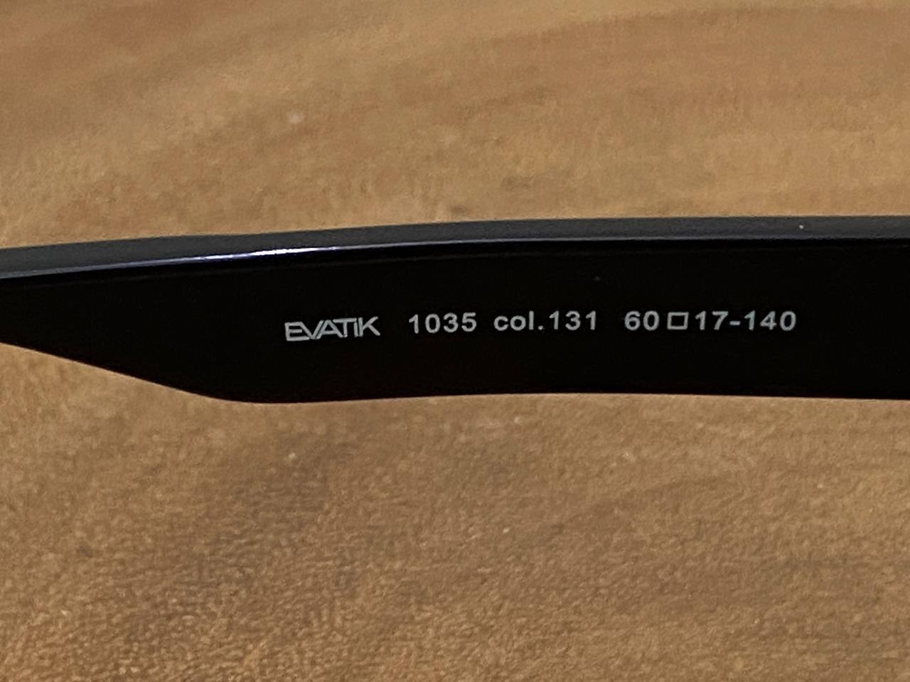 EVATIK Sunglasses 1035 Men’s Col. 131 Black UV400 Size 60 17 140 mm Full Rim