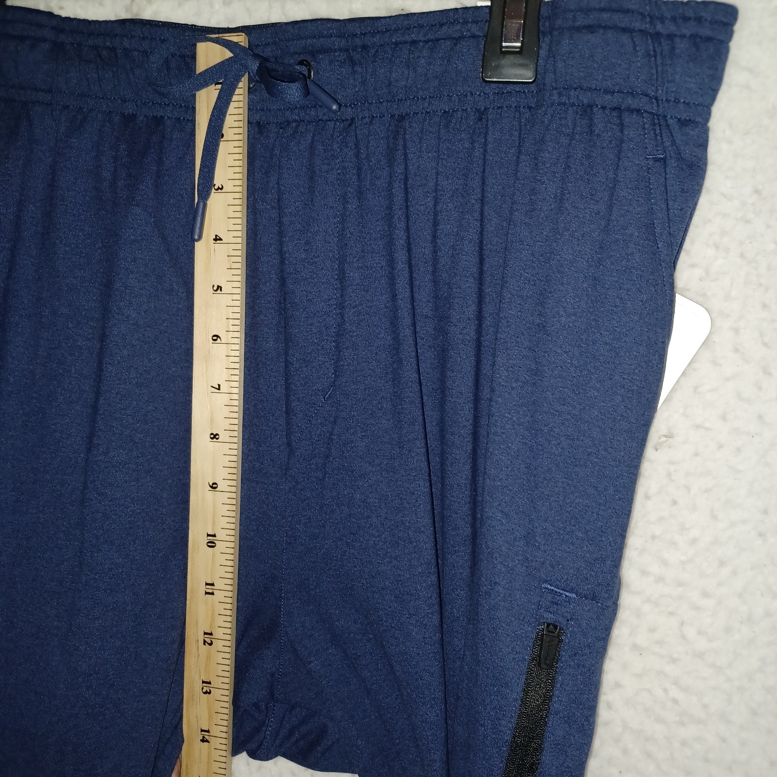 Reebok Men’s L Legacy Slim Jogger Pants Ribbed Cuff Medieval Blue Heather (HC)