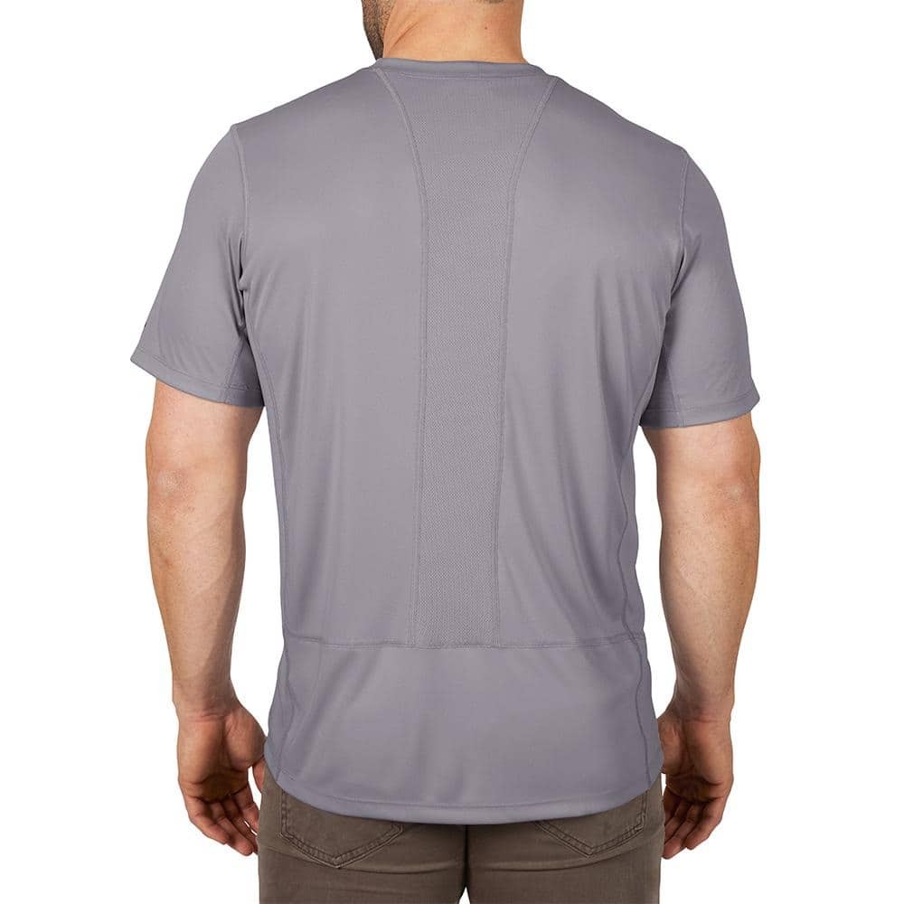 Milwaukee Gen II Men’s Work Skin Medium Gray Performance Short-Sleeve T-Shirt