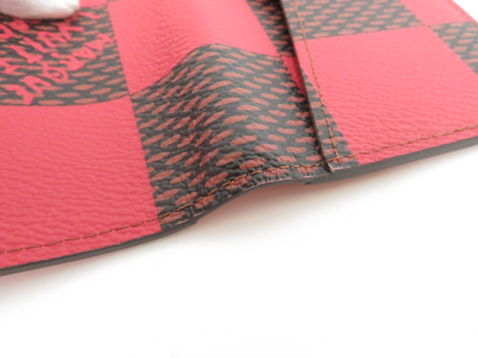 Auth LOUIS VUITTON Damier Giant Pocket Organizer de Poche Card Case F#53497