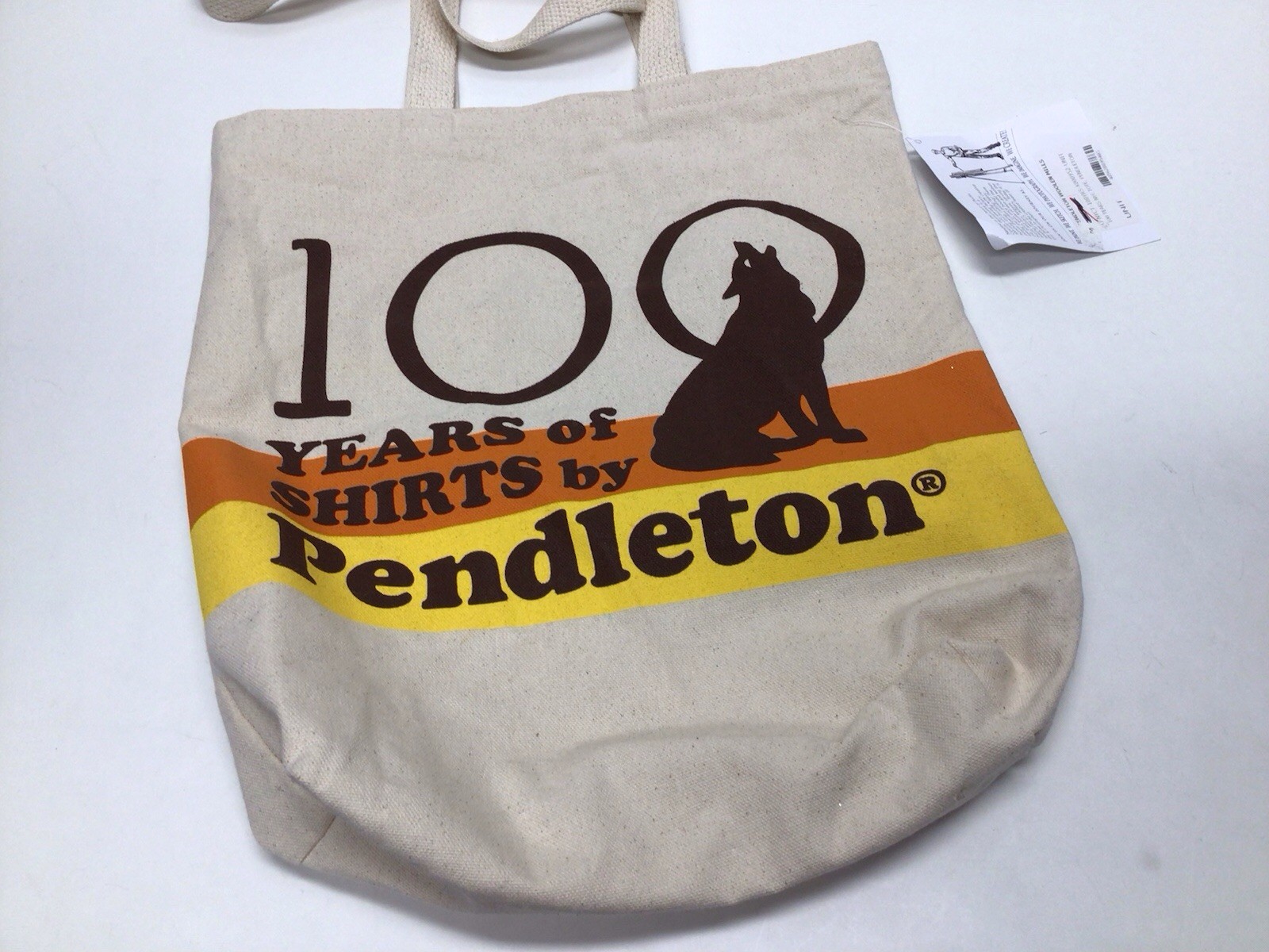Pendleton Canvas Tote Bag NWT 100 Years Of Shirts NEW Commemorative Graphic
