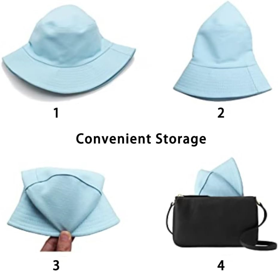 Unisex Bucket Hat Beach Sun Hat Aesthetic Fishing Hat for Men Women Teens, Rever