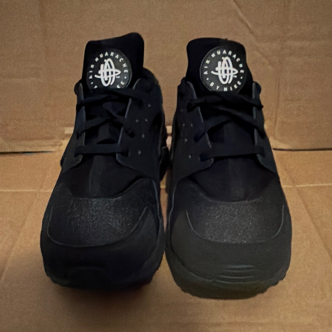 Nike Air Huarache Black Men’s Low Top Lace-Up Athletic Sneakers Casual size 10