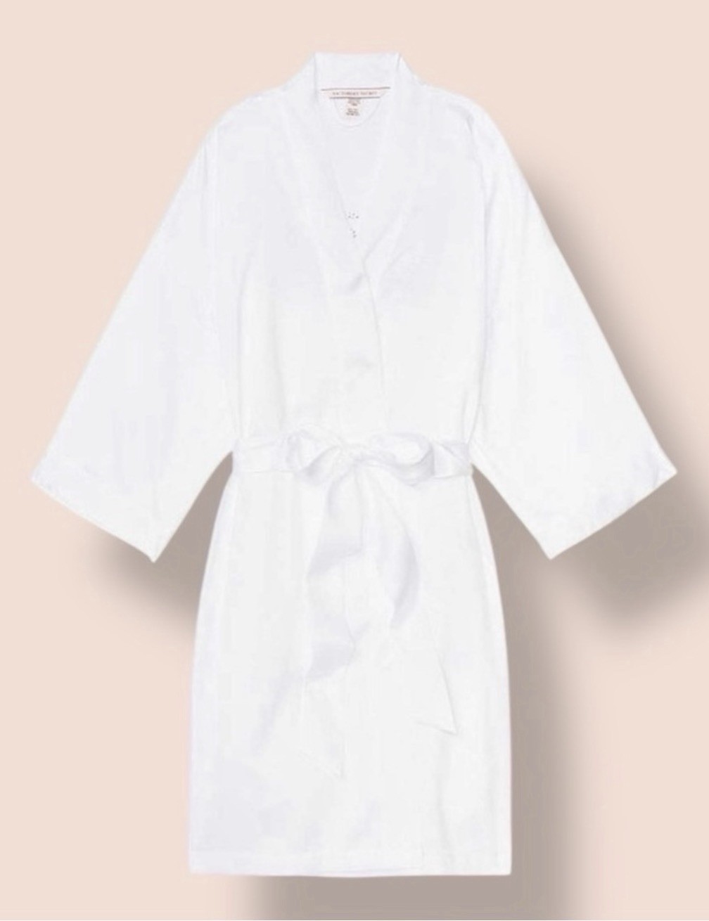 Victoria’s Secret Elegant Satin Bride Dream Angels Wedding Robe White