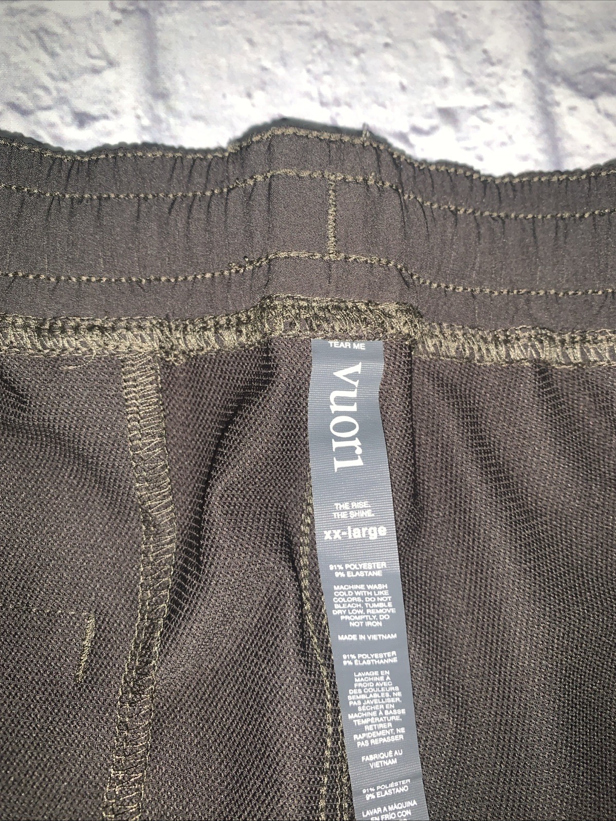 Vuori Transit Jogger Men’s XXL Olive Green Technical Stretch Pants V417