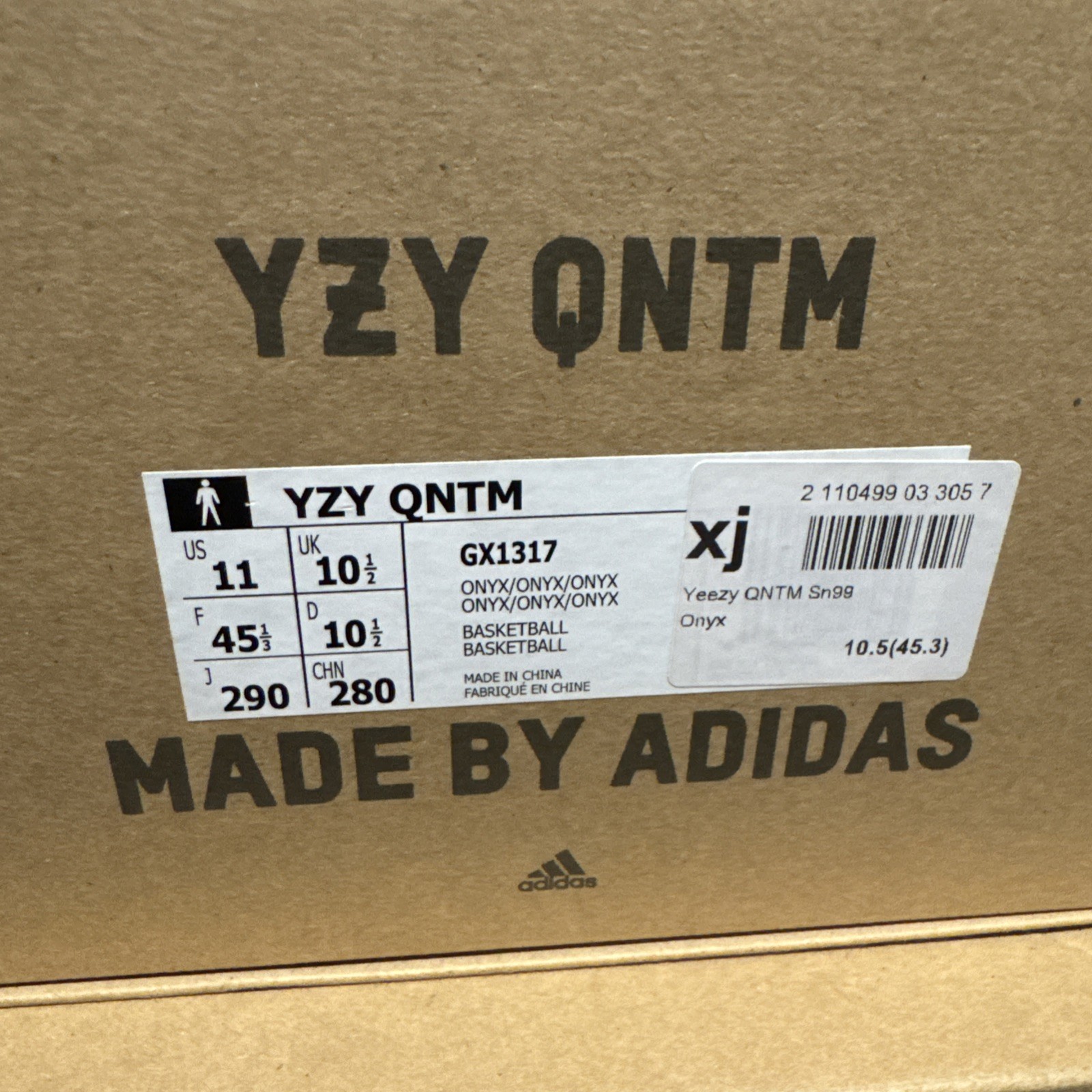 GX1317 Adidas Yeezy QNTM ‘Onyx’ US11M