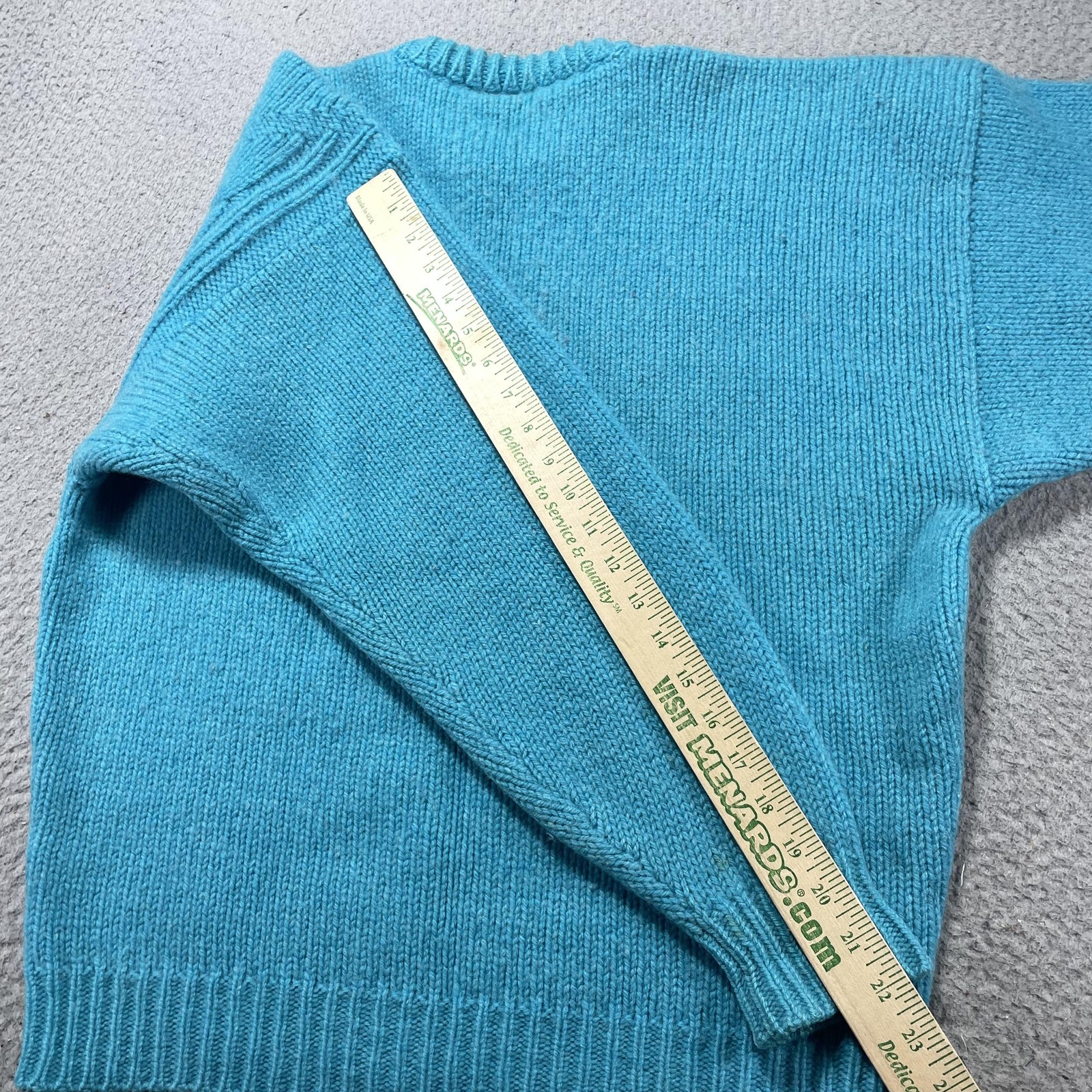 Vintage John Molloy Sweater Mens Medium Blue Wool Knit Crewneck Pullover Ireland