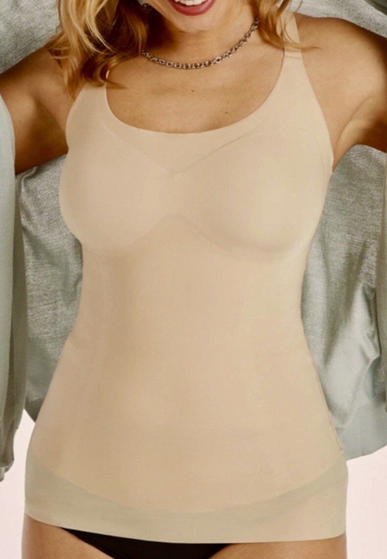 MAIDENFORM Power Players Convertible NUDE Camisole Shaping Top Womens S M L 2XL
