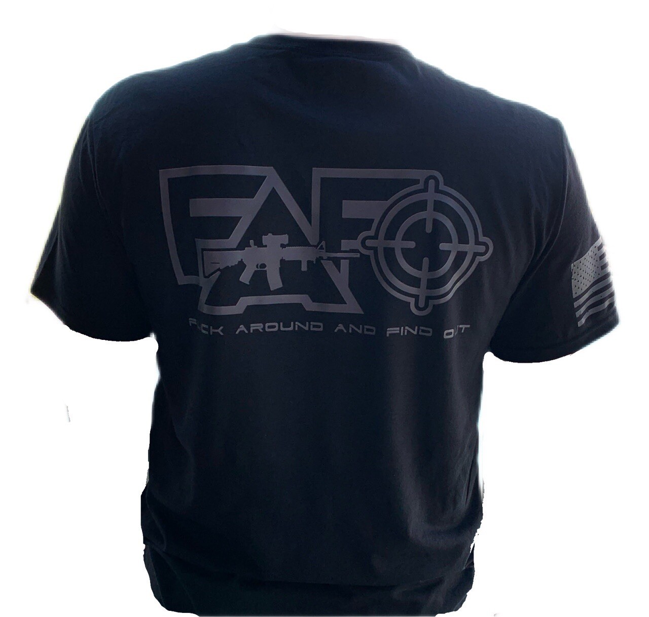 Large HackOPS (Grunt Style Fit) FAFO Patriot Crew Neck TShirt AR15 American Flag