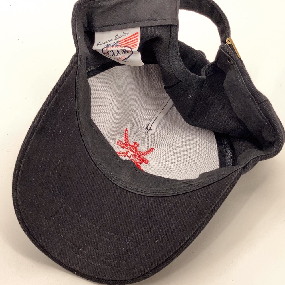 Oman Hat Red White Design On Black Cap Curved Brim