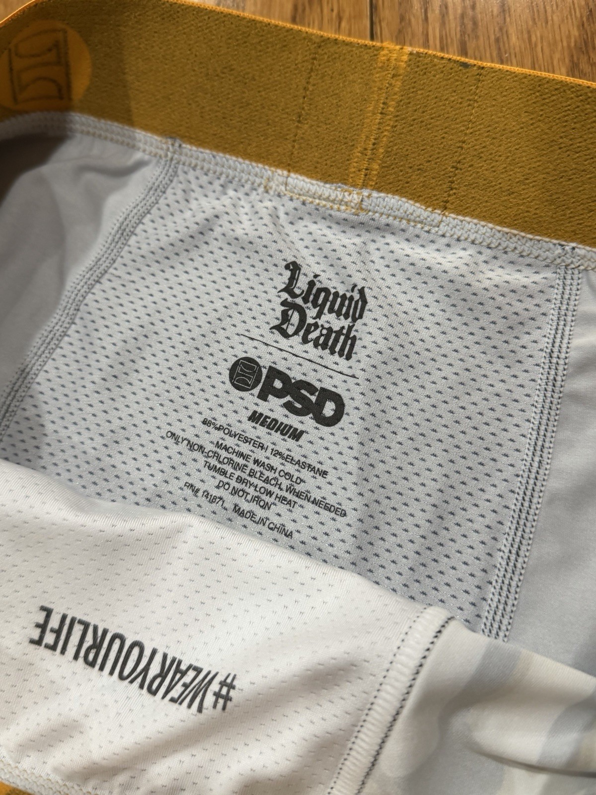 PSD Underwear Liquid Death Collab Mens Medium 32-34 Inch Waist Sample New