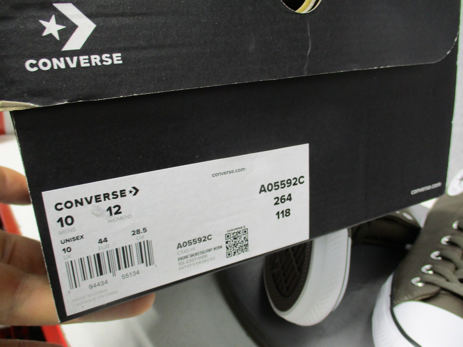Converse Ctas Hi Engine Smoke Brown Leather Shoes Mens Sz 10 Womens Sz 12