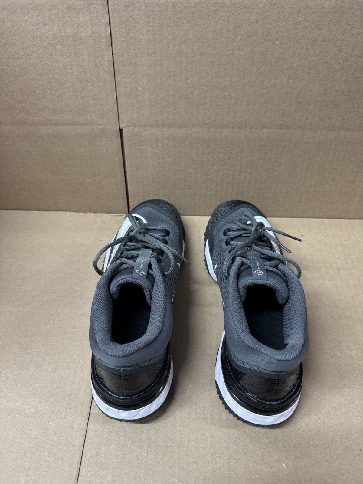 Nike Alpha Huarache Elite 4 Turf Baseball Mens SZ 14 Black Grey White DJ6523-01