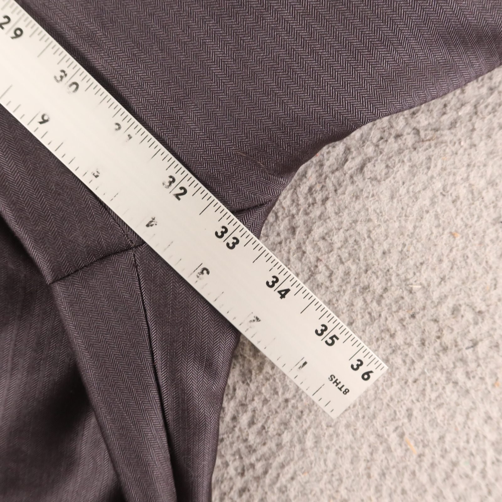 Unbranded Pants Mens 32×32 Gray Herringbone Slacks Self Stripe Sharkskin