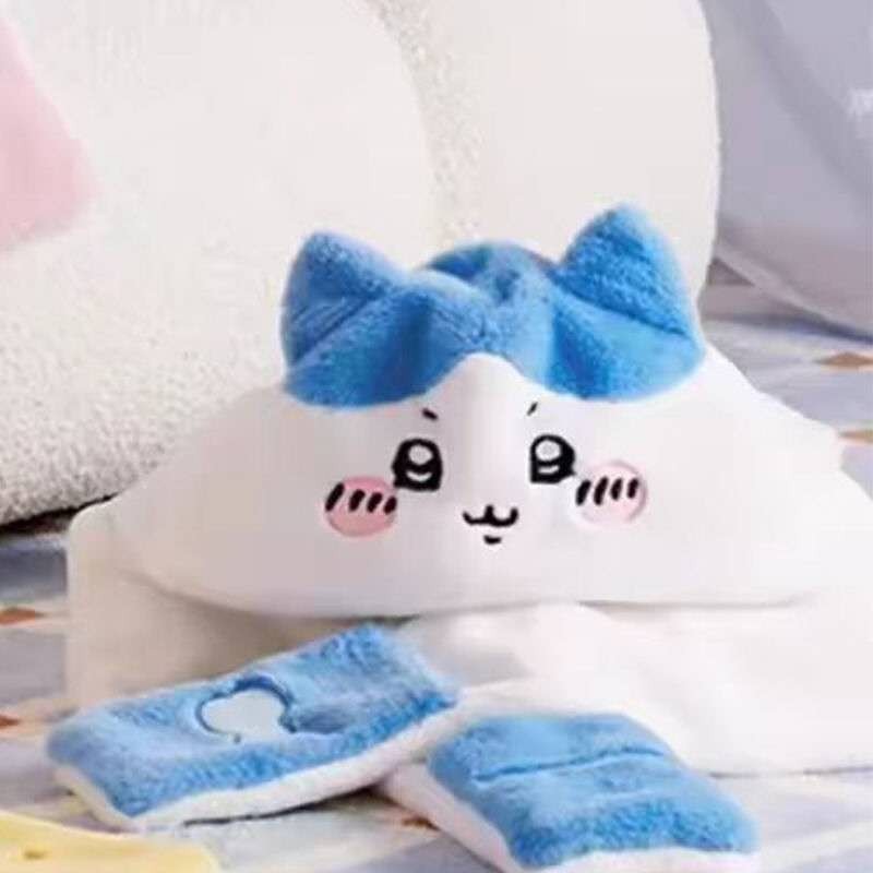 Chiikawa Usagi 3 In 1 Plush Ears Hat Scarf Gloves Set Warmer Winter Scarves