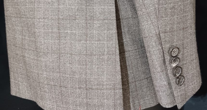 Samuelsohn Suit 44R Current Gray Plaid NWT Dual Vents