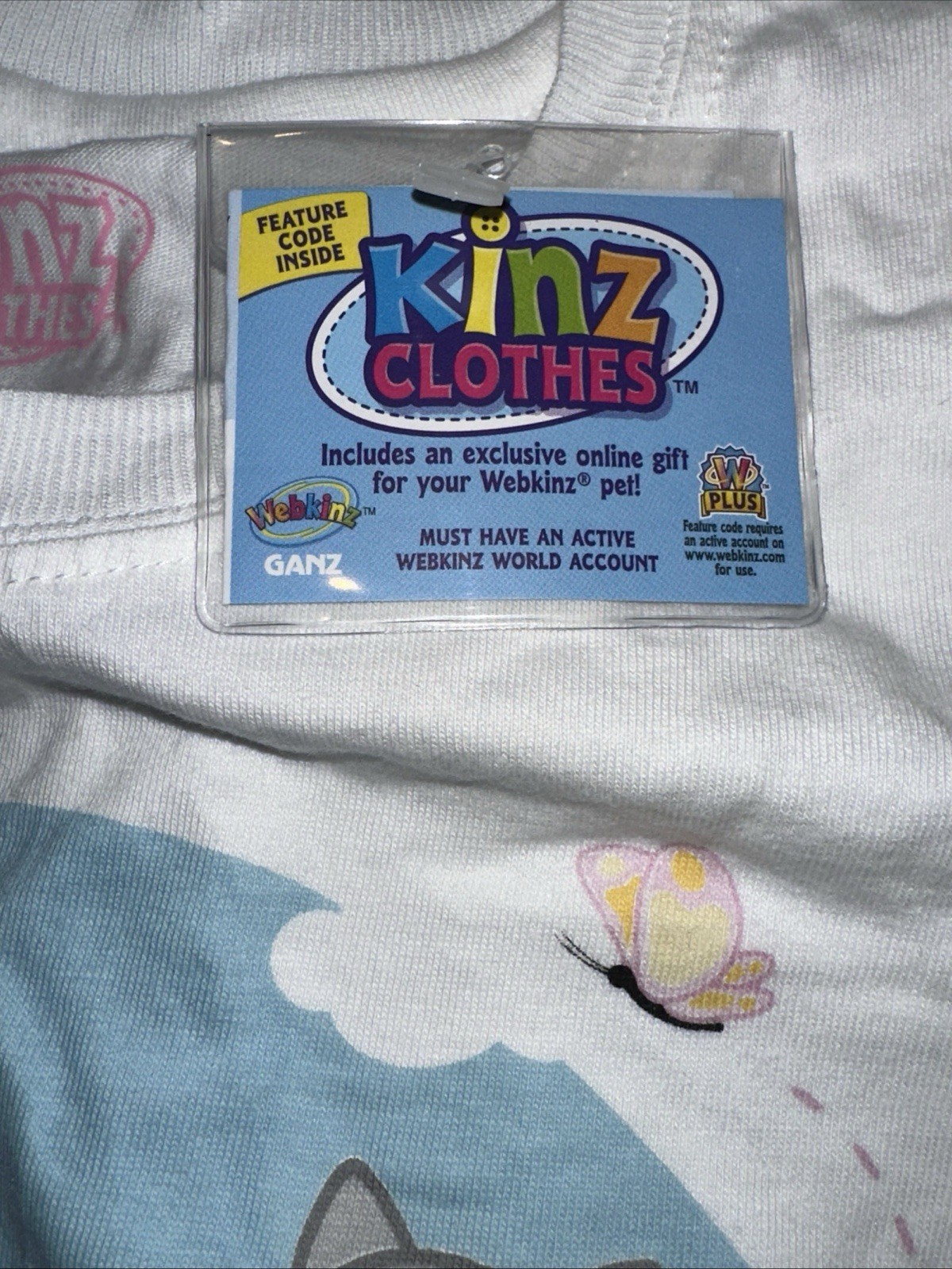 Vintage Webkinz Kinz Clothes Girl’s S- M – L T-shirt White Multi w/ Sealed Code