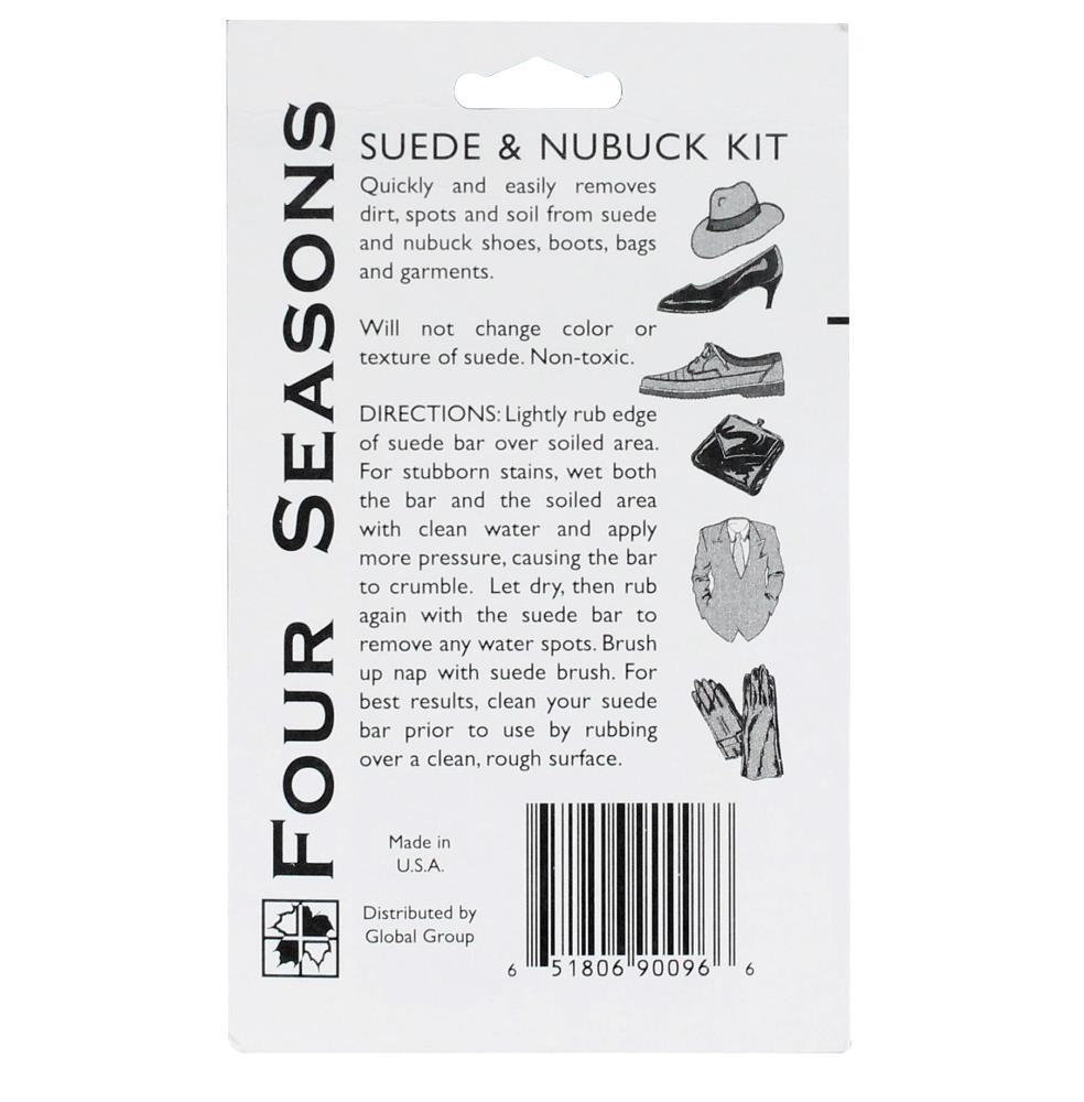 Four Seasons Suede & Nubuck Cleaner Care Kit Nylon Brush & Gum Bar (1.3oz)