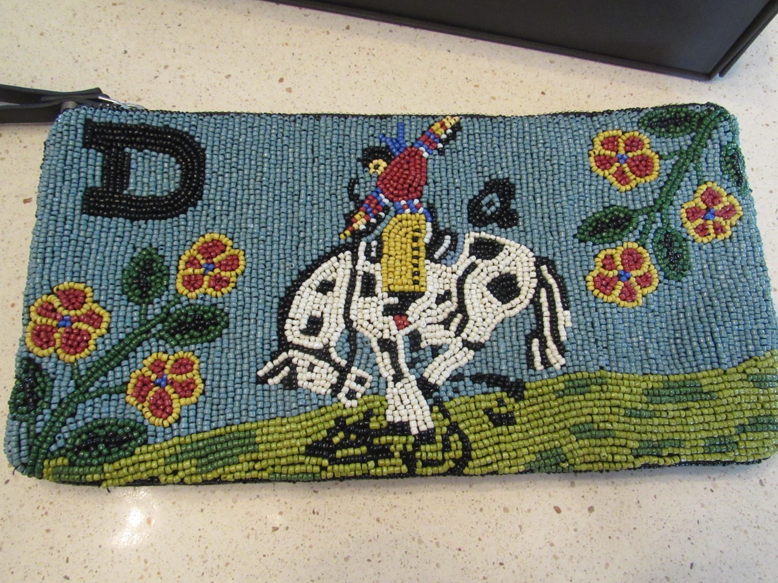 Double D Ranch Beaded Clutch EUC