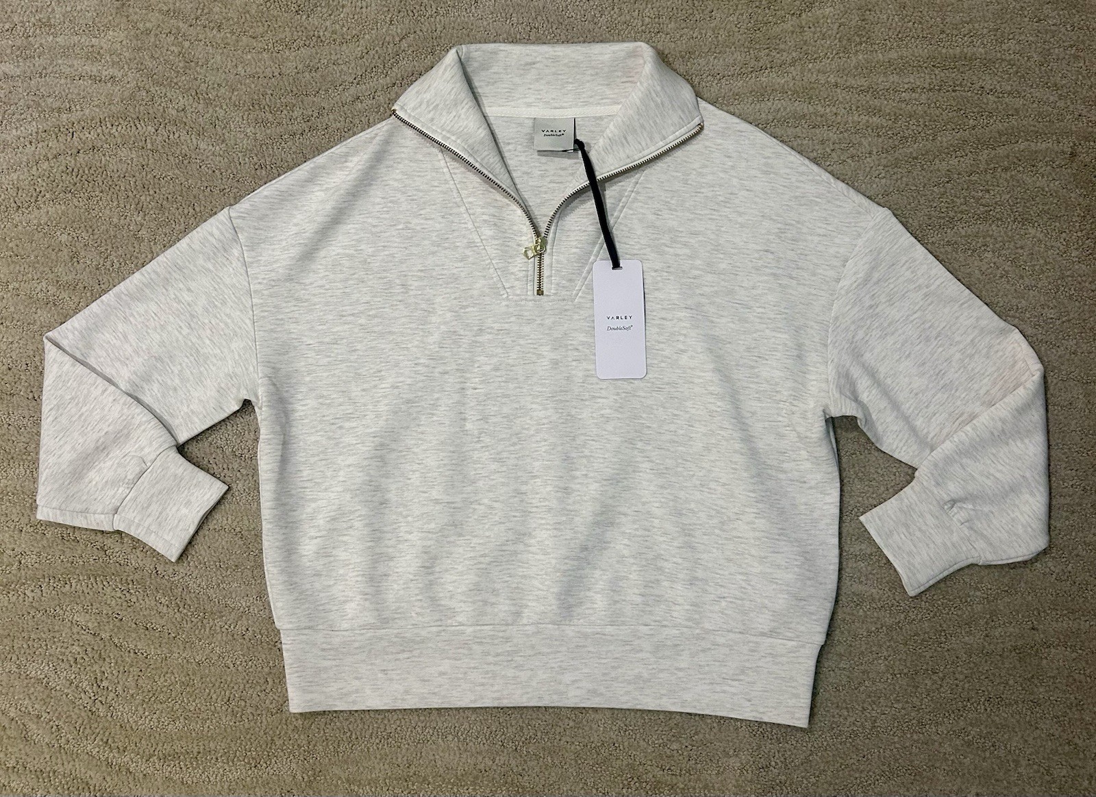 VARLEY Woman’s ivory marl Hawley half zip Sweater/pullover, SZ S, BNWT**