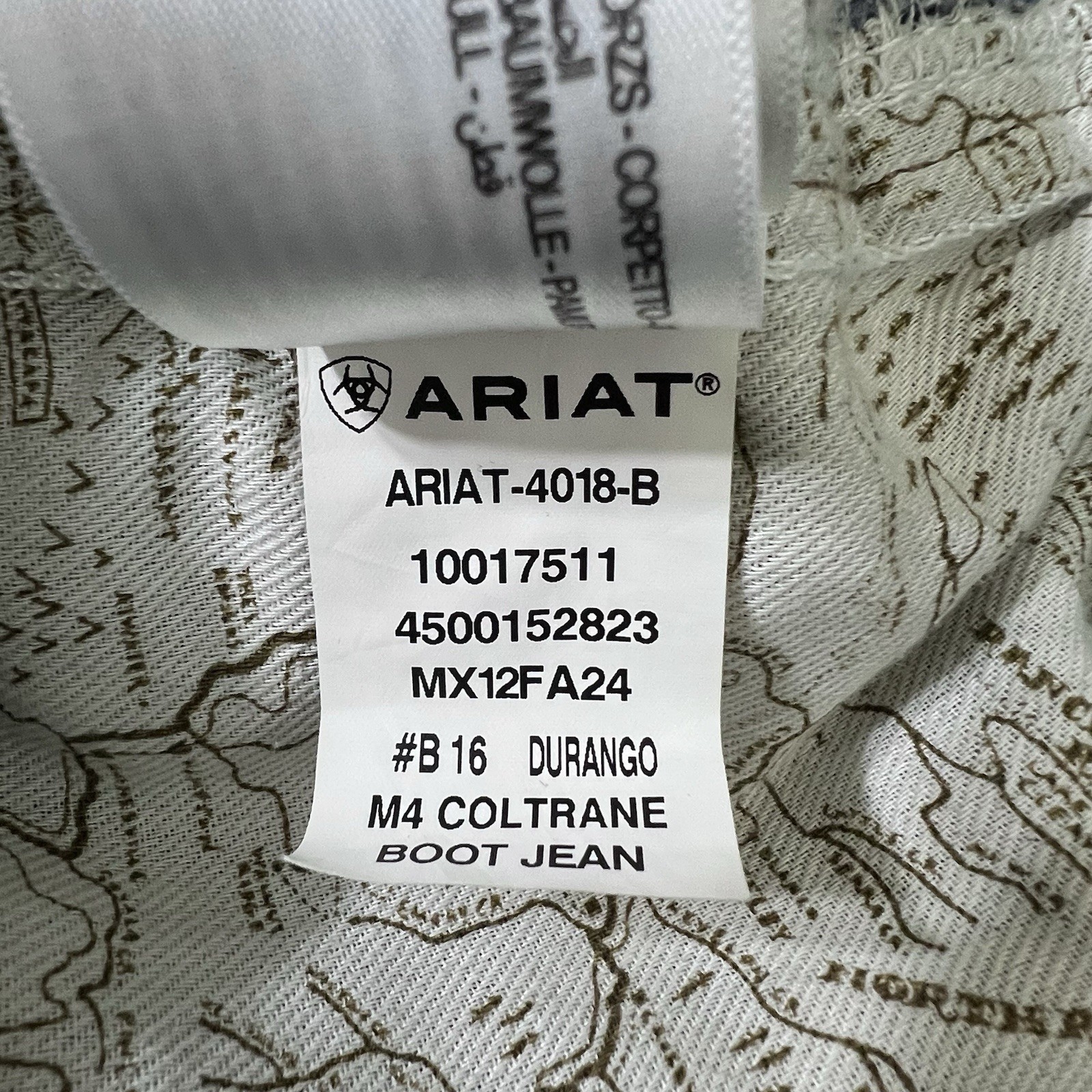 Ariat M4 COLTRANE Relaxed Bootcut Men’s Jeans Size 38×30 Blue Denim Medium Wash