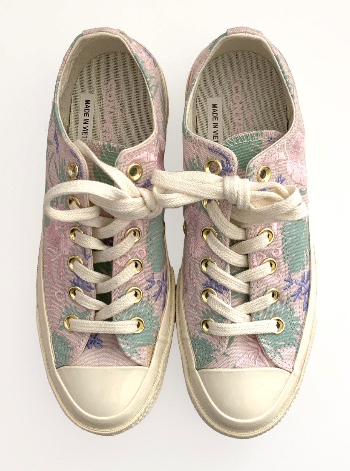 ∞ NIB CONVERSE Chuck 70 OX Floral Embroidered Barley Rose/Jaded Women’s US 7.5 ∞
